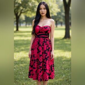 Anthropologie Tibi New York Strapless Silk Dress